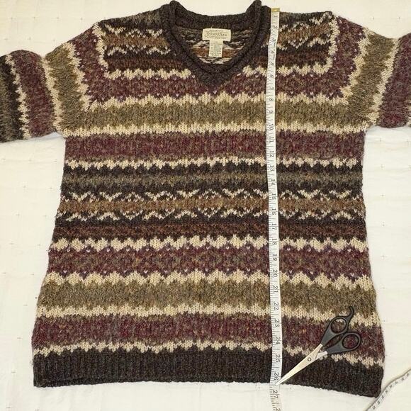 VTG St. John's Bay Fair Isle Sweater Women's XL | Multi-Color | V-Neck Knit - Picture 7 of 10